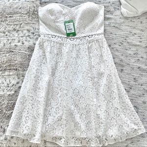 *NEW* Lily Pulitzer White Lace Sun Dress Size S
